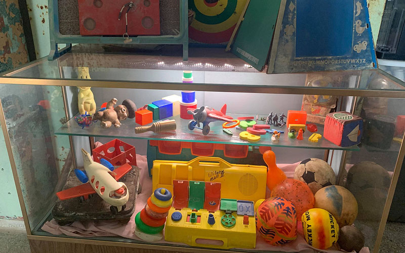 Toys in Display Case